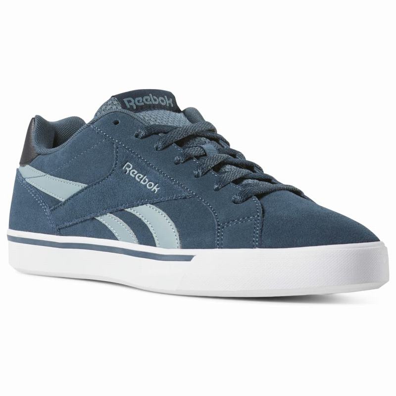 Tenisi Reebok Royal Complete 2ls Barbati Albastri/Turcoaz/Negrii/Albi Romania ZQ1023AU